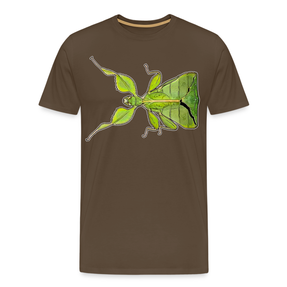 Männer Basic T-Shirt Phyllium philippinicum female - Edelbraun