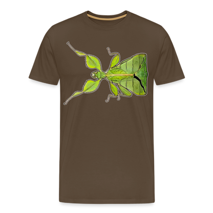 Männer Basic T-Shirt Phyllium philippinicum female - Edelbraun