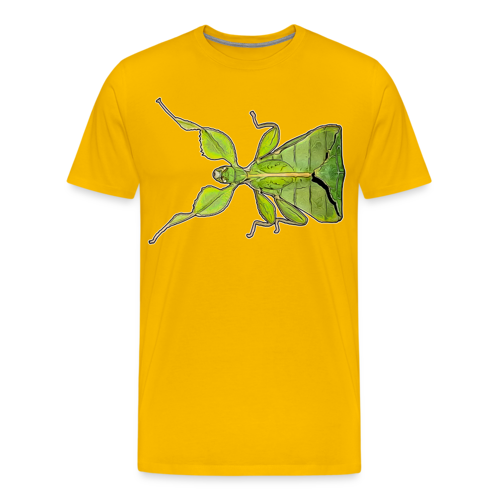 Männer Basic T-Shirt Phyllium philippinicum female - Sonnengelb