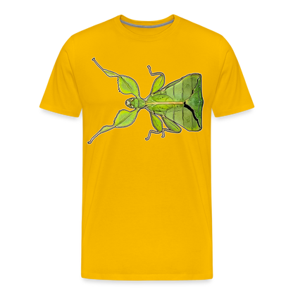 Männer Basic T-Shirt Phyllium philippinicum female - Sonnengelb