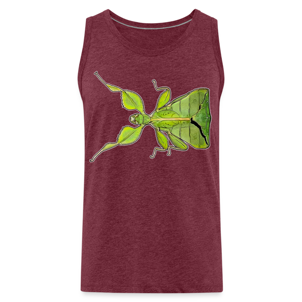 Männer Tank Top Phyllium philippinicum female - Bordeauxrot meliert