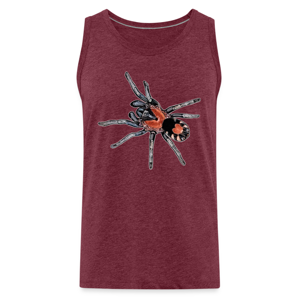 Männer Tank Top Cyriocosmus elegans - Bordeauxrot meliert