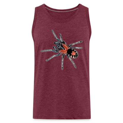 Männer Tank Top Cyriocosmus elegans - Bordeauxrot meliert