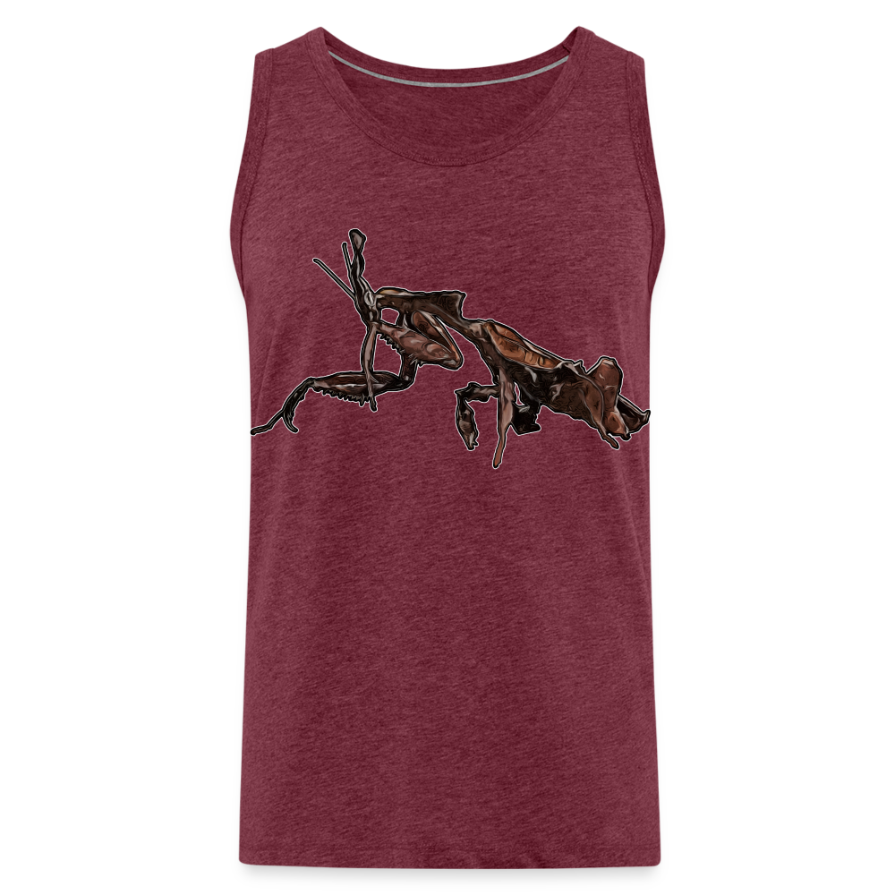 Männer Tank Top Phyllocrania paradoxa female 2 - Bordeauxrot meliert