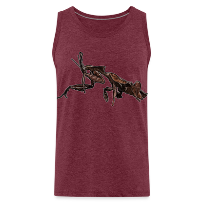 Männer Tank Top Phyllocrania paradoxa female 2 - Bordeauxrot meliert