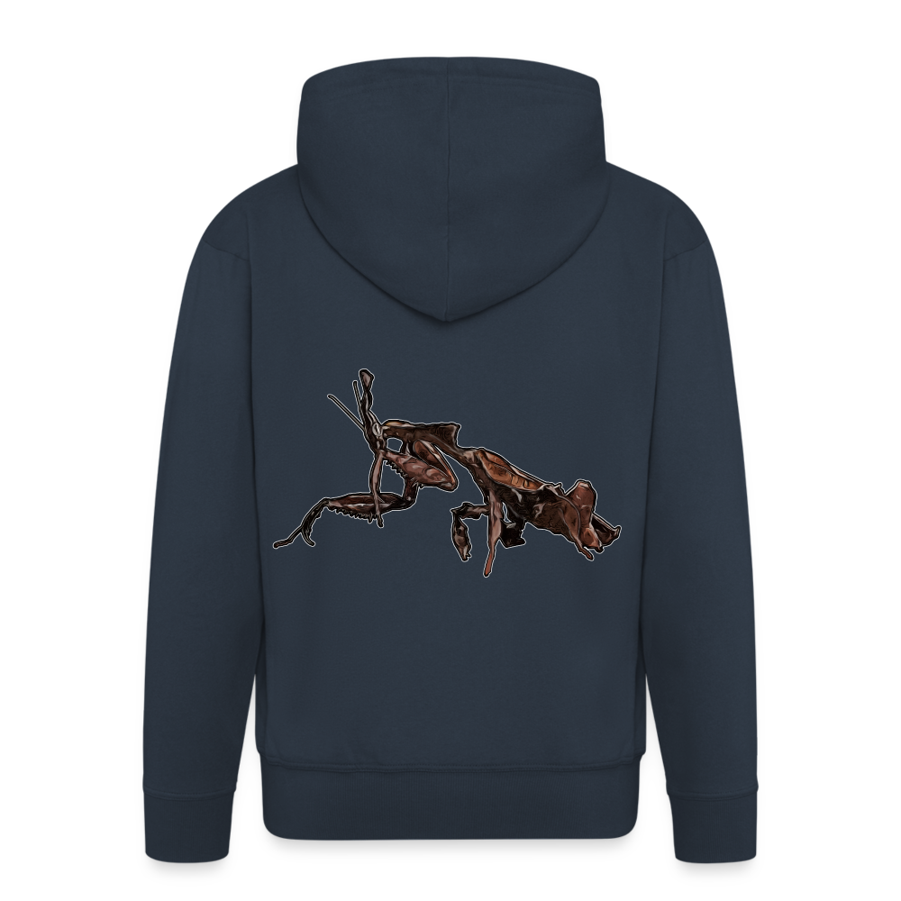Männer Zip-Hoodie Phyllocrania paradoxa female 2 - Navy