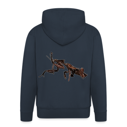 Männer Zip-Hoodie Phyllocrania paradoxa female 2 - Navy