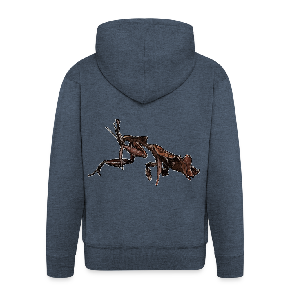 Männer Zip-Hoodie Phyllocrania paradoxa female 2 - Jeansblau