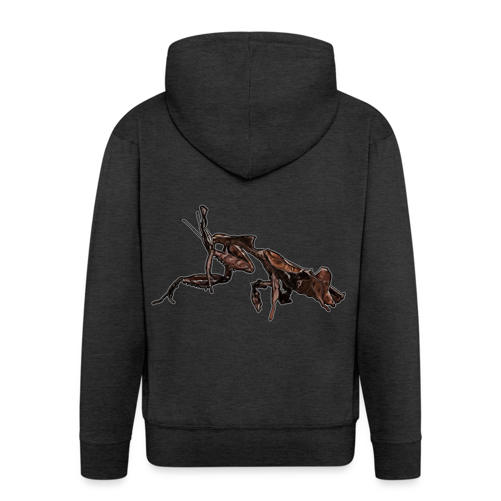 Männer Zip-Hoodie Phyllocrania paradoxa female 2 - Anthrazit
