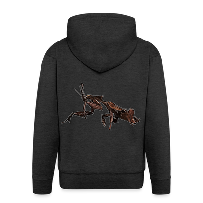 Männer Zip-Hoodie Phyllocrania paradoxa female 2 - Anthrazit