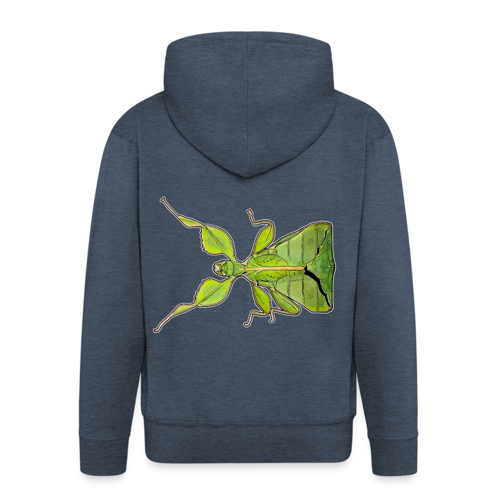 Männer Zip-Hoodie Phyllium philippinicum female - Jeansblau