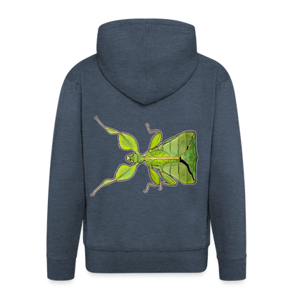 Männer Zip-Hoodie Phyllium philippinicum female - Jeansblau