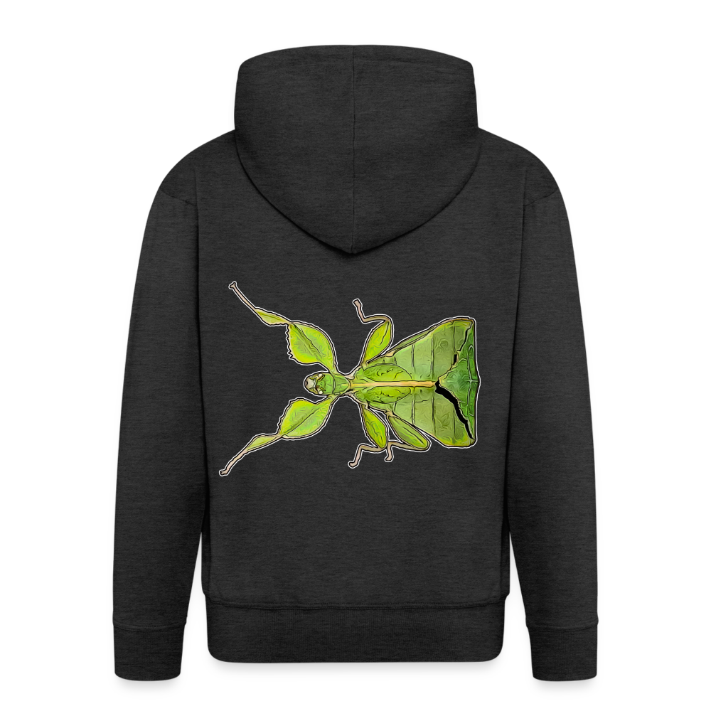 Männer Zip-Hoodie Phyllium philippinicum female - Anthrazit