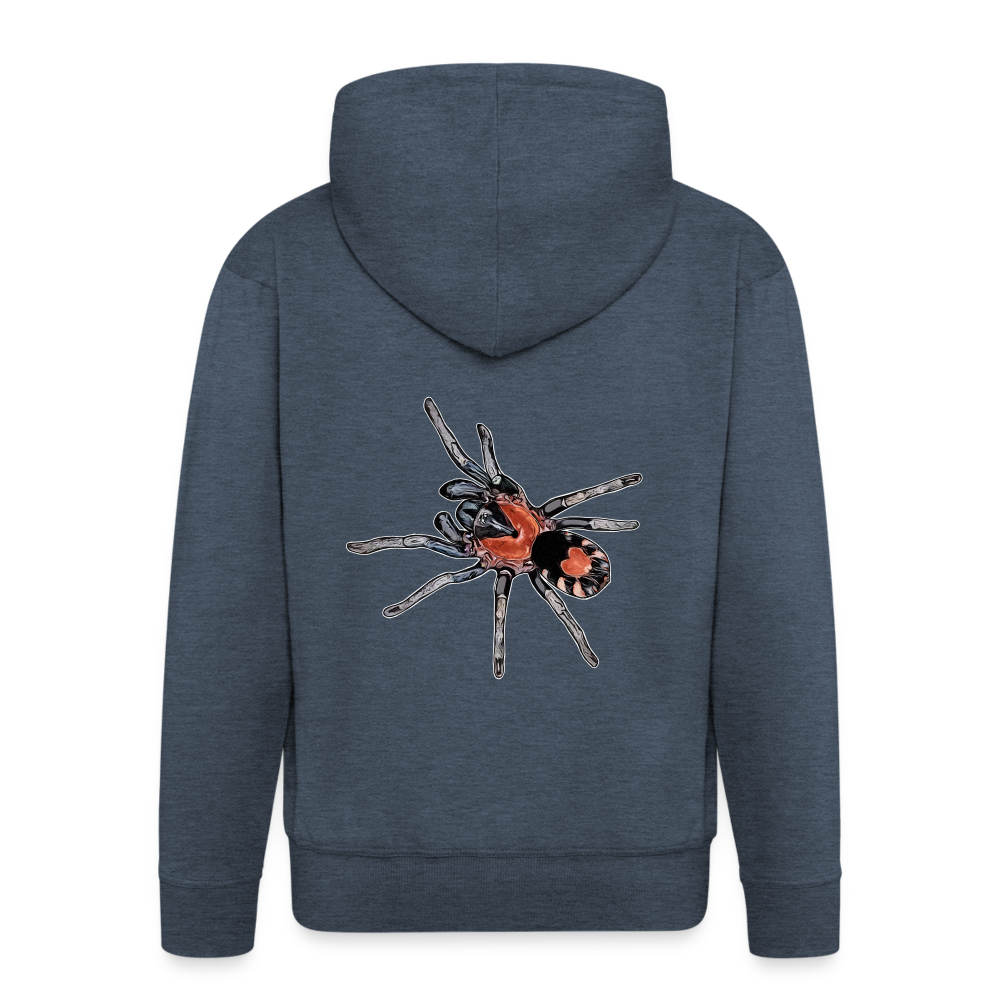 Männer Zip-Hoodie Cyriocosmus elegans - Jeansblau