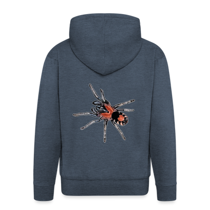 Männer Zip-Hoodie Cyriocosmus elegans - Jeansblau