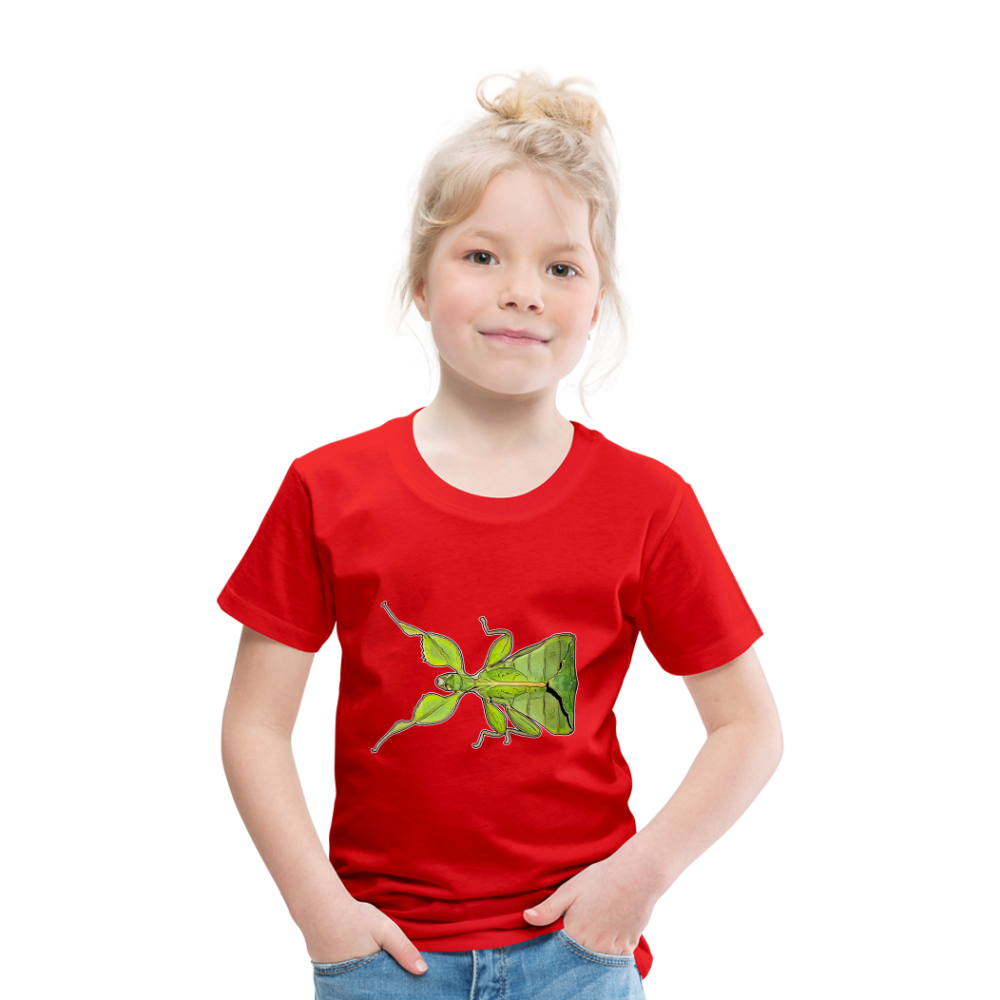 Kinder Basic T-Shirt Phyllium philippinicum female - Rot