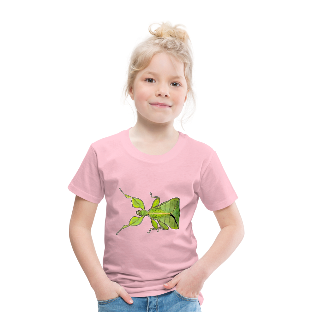 Kinder Basic T-Shirt Phyllium philippinicum female - Hellrosa