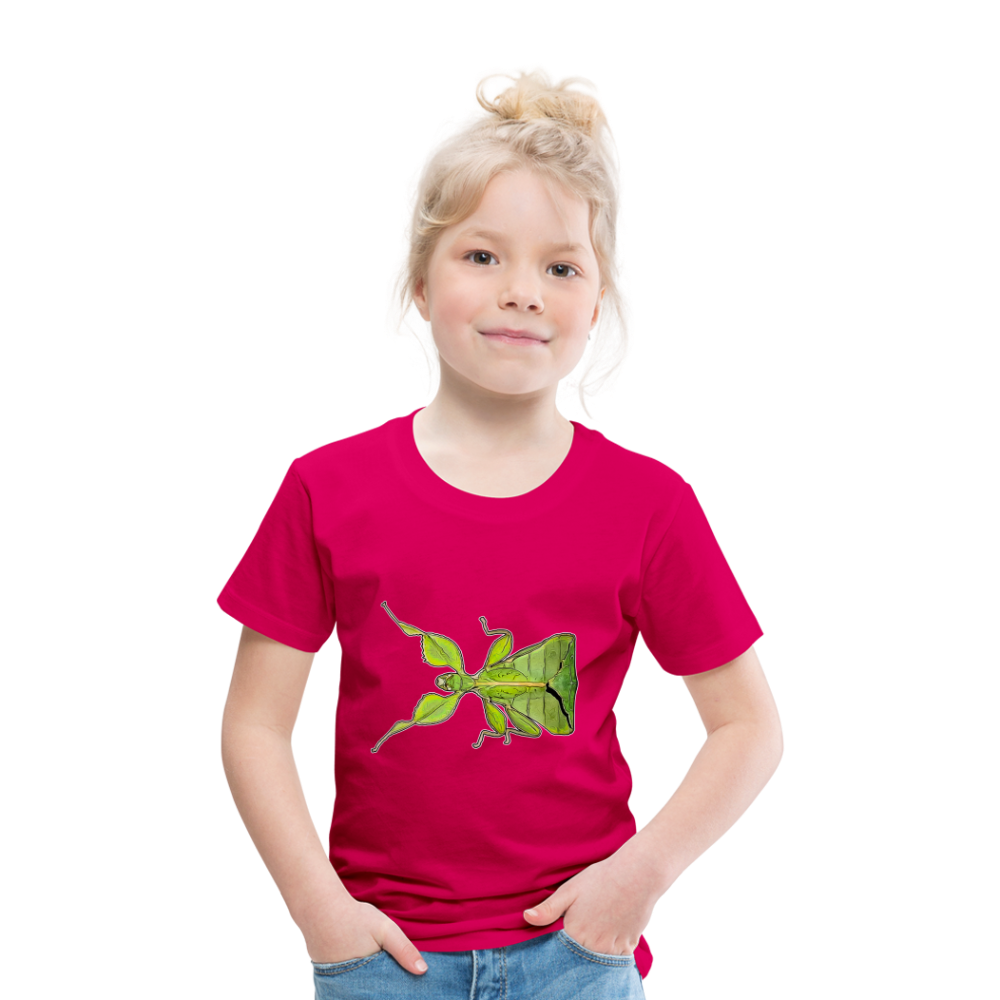Kinder Basic T-Shirt Phyllium philippinicum female - dunkles Pink