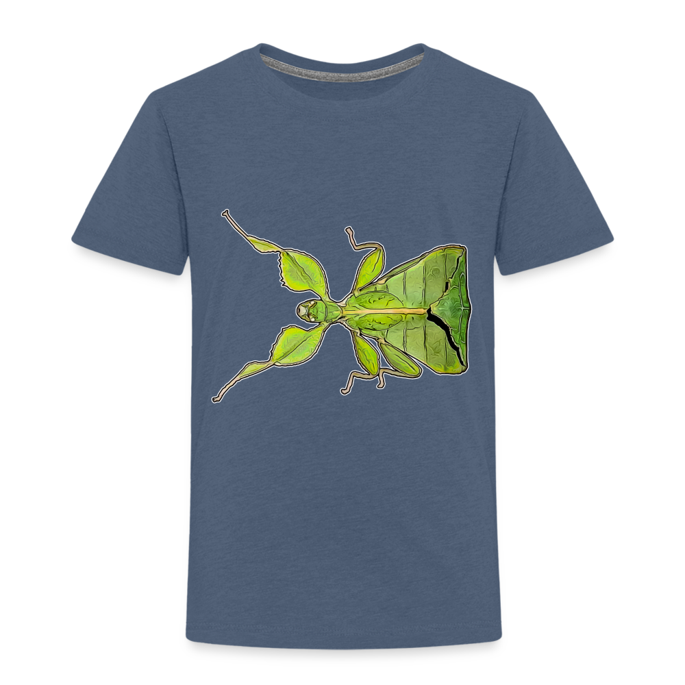 Kinder Basic T-Shirt Phyllium philippinicum female - Blau meliert