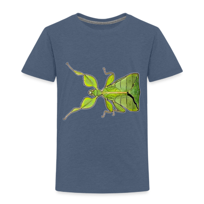Kinder Basic T-Shirt Phyllium philippinicum female - Blau meliert