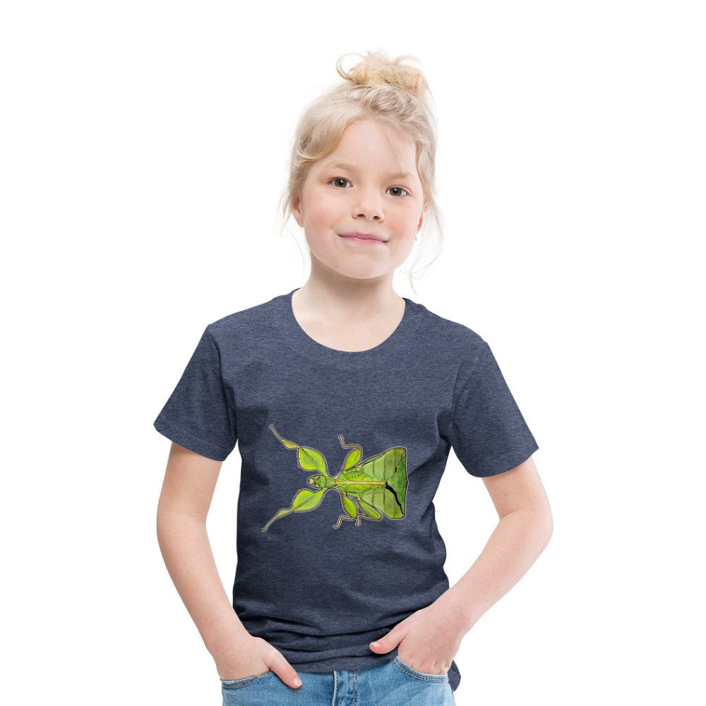 Kinder Basic T-Shirt Phyllium philippinicum female - Blau meliert