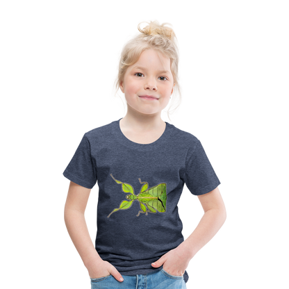 Kinder Basic T-Shirt Phyllium philippinicum female - Blau meliert