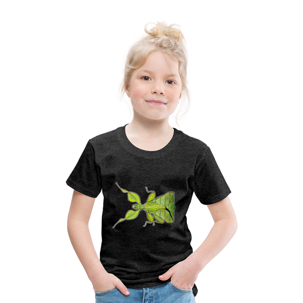 Kinder Basic T-Shirt Phyllium philippinicum female - Anthrazit