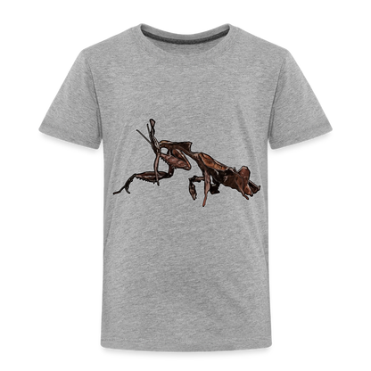 Kinder Basic T-Shirt Phyllocrania paradoxa female 2 - Grau meliert
