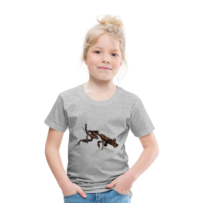 Kinder Basic T-Shirt Phyllocrania paradoxa female 2 - Grau meliert
