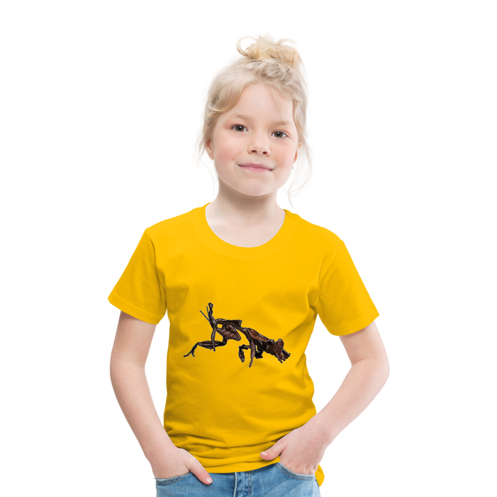 Kinder Basic T-Shirt Phyllocrania paradoxa female 2 - Sonnengelb