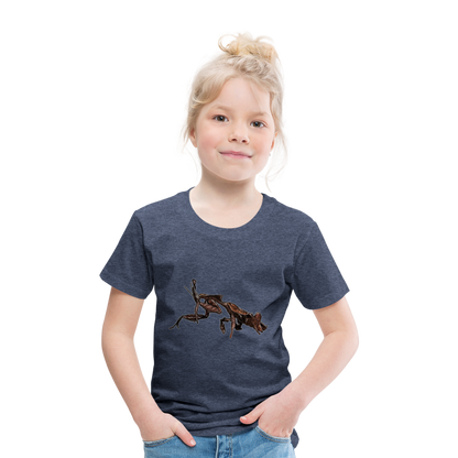 Kinder Basic T-Shirt Phyllocrania paradoxa female 2 - Blau meliert