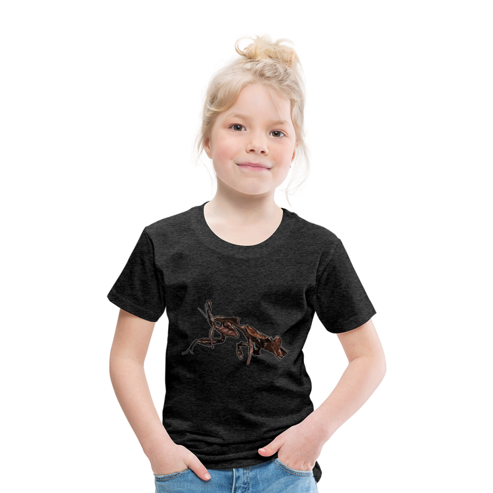 Kinder Basic T-Shirt Phyllocrania paradoxa female 2 - Anthrazit