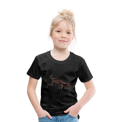 Kinder Basic T-Shirt Phyllocrania paradoxa female 2 - Anthrazit