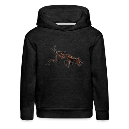 Kinder Hoodie Phyllocrania paradoxa female 2 - Anthrazit
