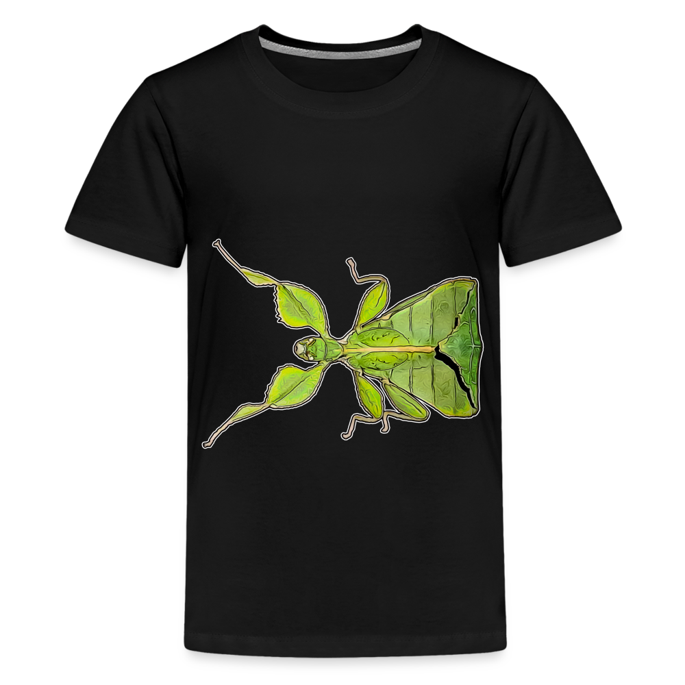 Teenager Basic T-Shirt Phyllium philippinicum female - Schwarz