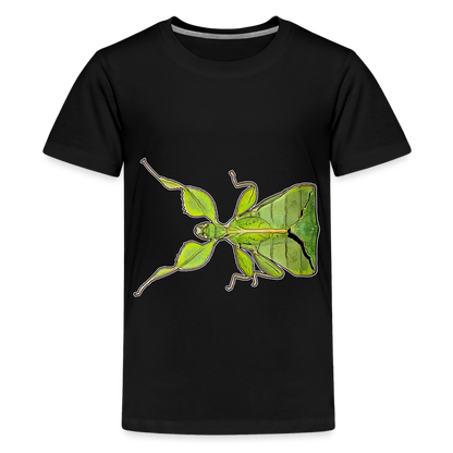 Teenager Basic T-Shirt Phyllium philippinicum female - Schwarz