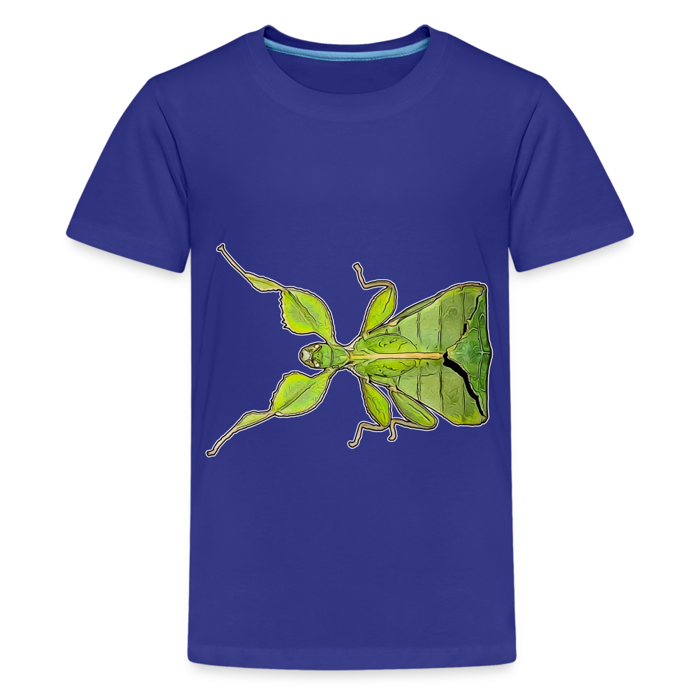 Teenager Basic T-Shirt Phyllium philippinicum female - Königsblau