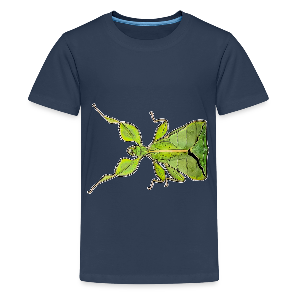 Teenager Basic T-Shirt Phyllium philippinicum female - Navy