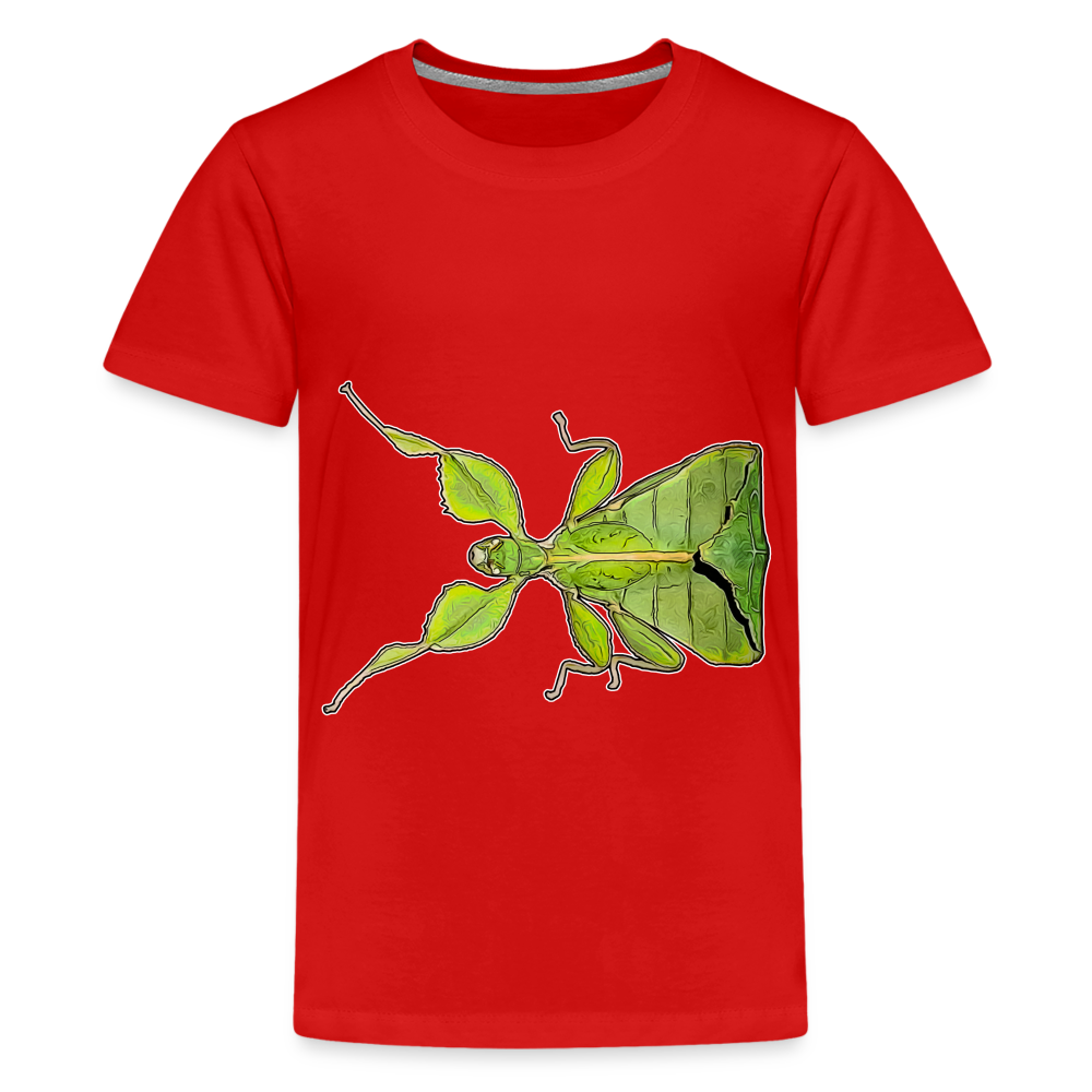 Teenager Basic T-Shirt Phyllium philippinicum female - Rot