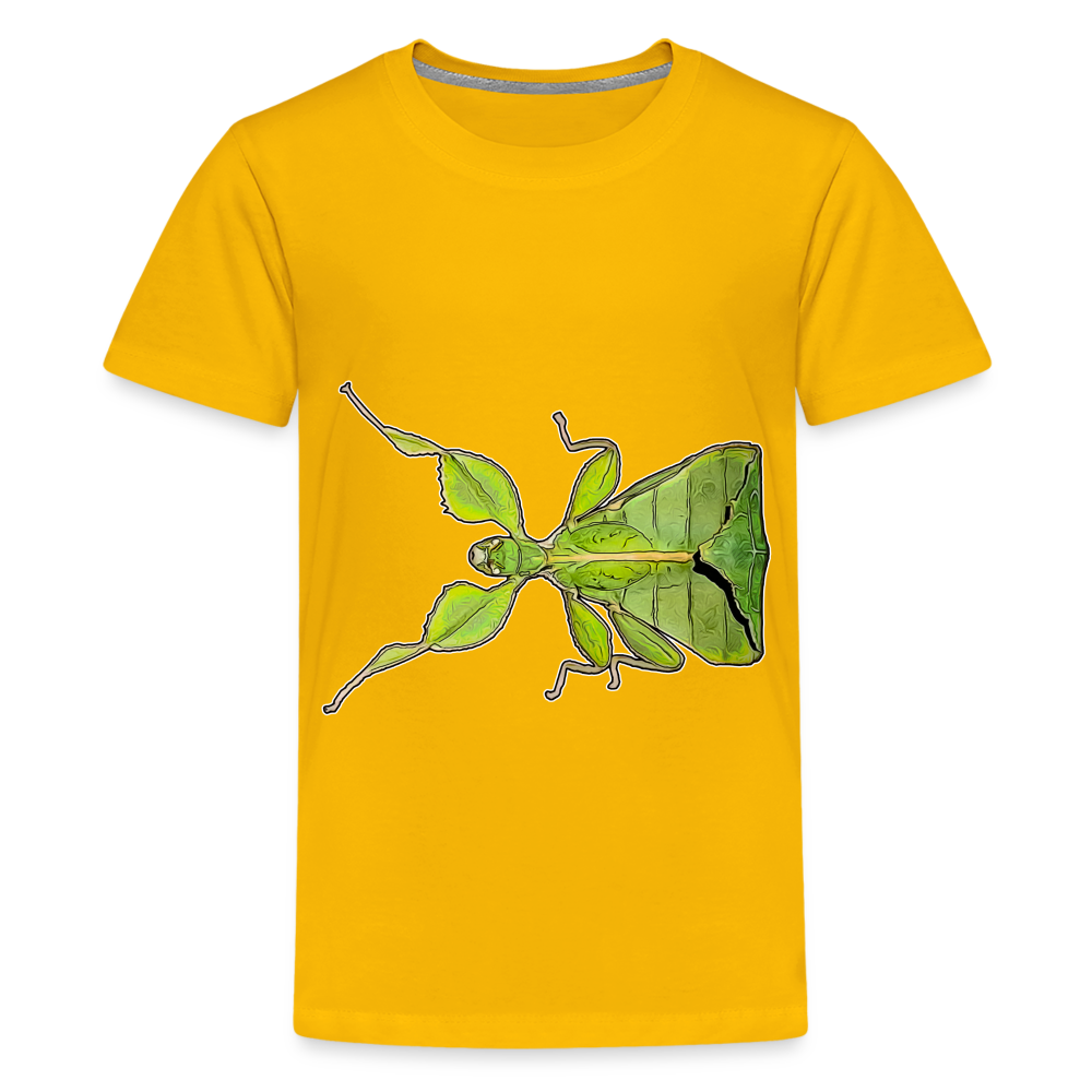 Teenager Basic T-Shirt Phyllium philippinicum female - Sonnengelb