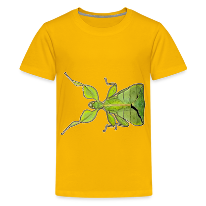 Teenager Basic T-Shirt Phyllium philippinicum female - Sonnengelb