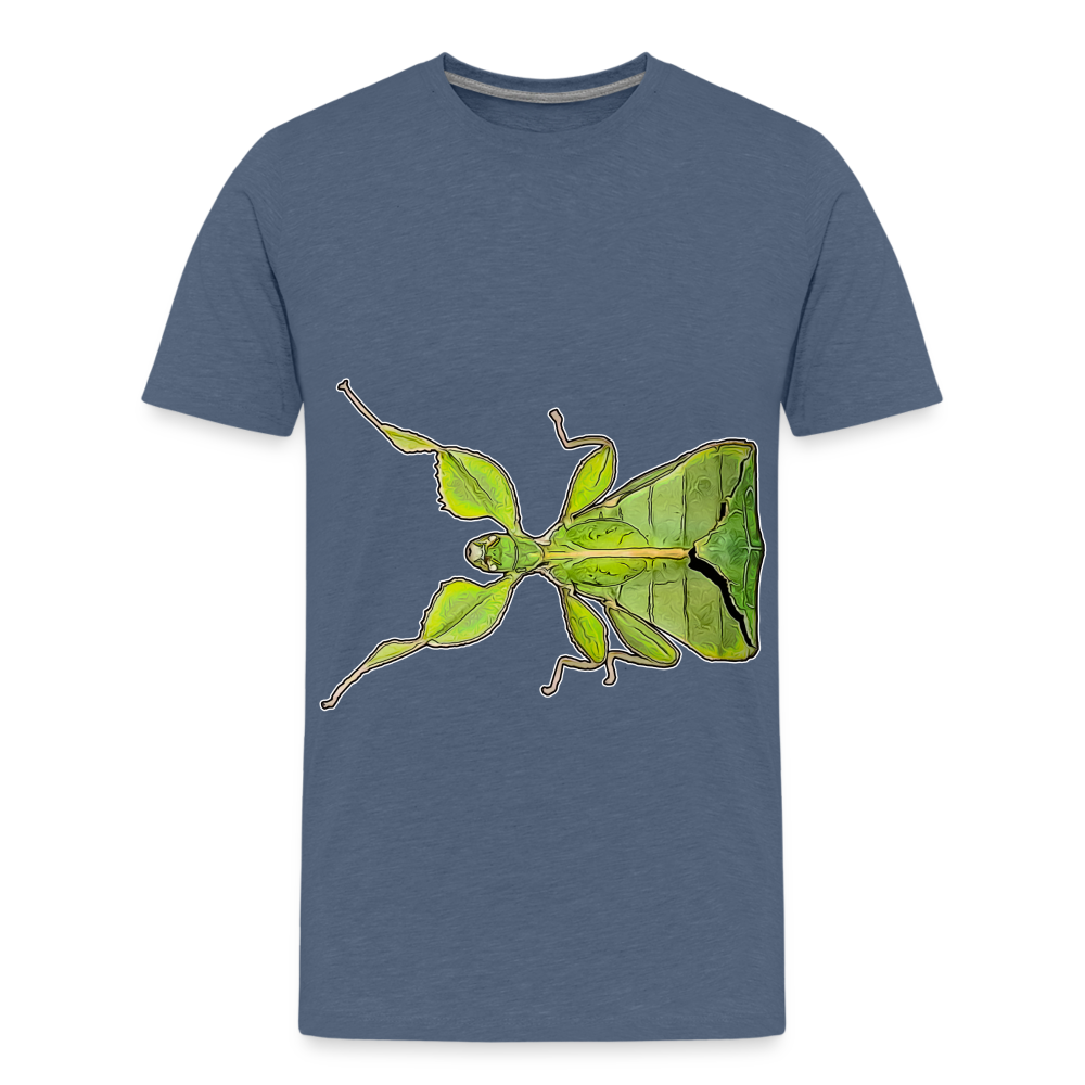 Teenager Basic T-Shirt Phyllium philippinicum female - Blau meliert
