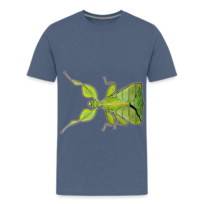 Teenager Basic T-Shirt Phyllium philippinicum female - Blau meliert