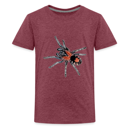 Teenager Basic T-Shirt Cyriocosmus elegans - Bordeauxrot meliert