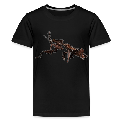 Teenager Basic T-Shirt Phyllocrania paradoxa female 2 - Schwarz