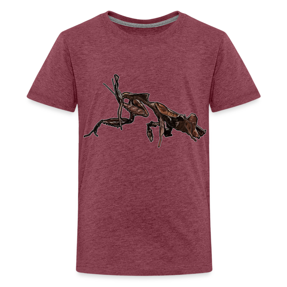 Teenager Basic T-Shirt Phyllocrania paradoxa female 2 - Bordeauxrot meliert