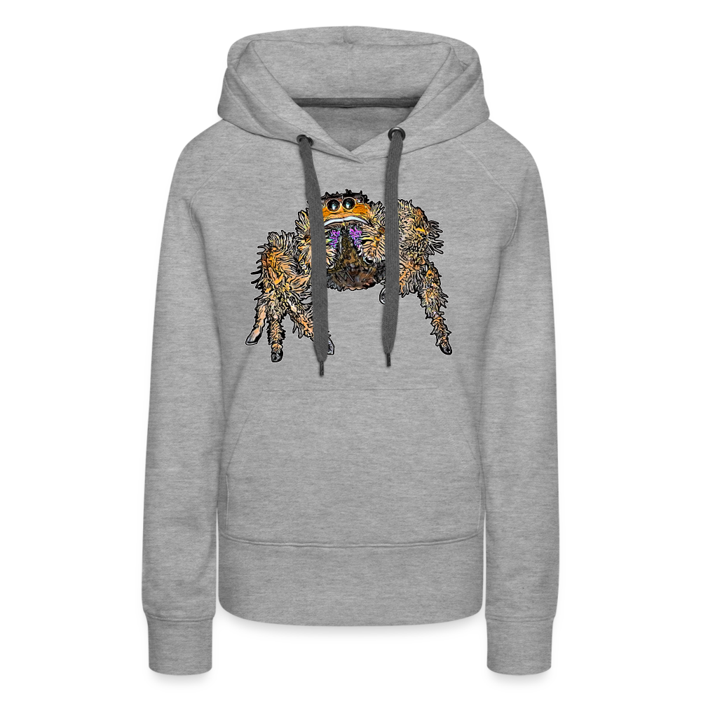 Frauen Hoodie Phidippus regius Everglades female - Grau meliert