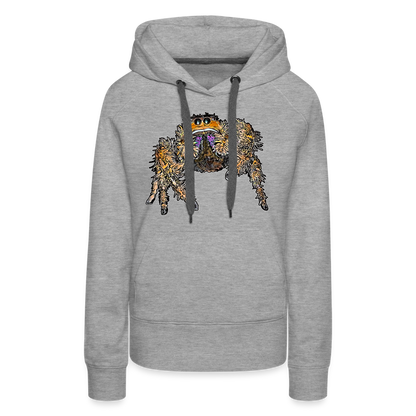 Frauen Hoodie Phidippus regius Everglades female - Grau meliert