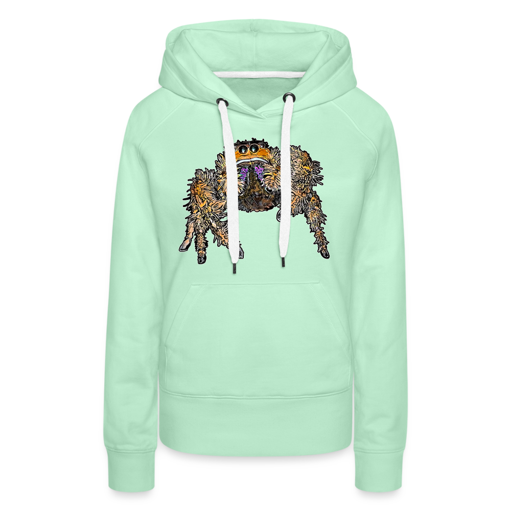 Frauen Hoodie Phidippus regius Everglades female - helles Mintgrün
