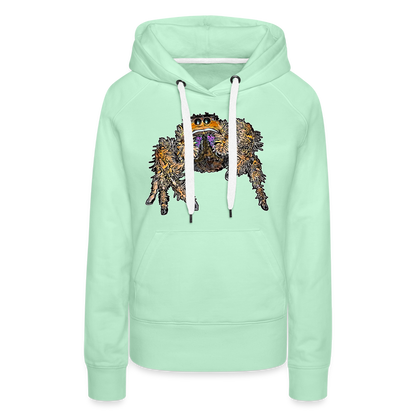 Frauen Hoodie Phidippus regius Everglades female - helles Mintgrün